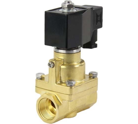 Электромагнитный клапан DN.ru V2W-1000P-NC Ду50 Ру0.4-16 НЗ PTFE 24В DC D130-02345
