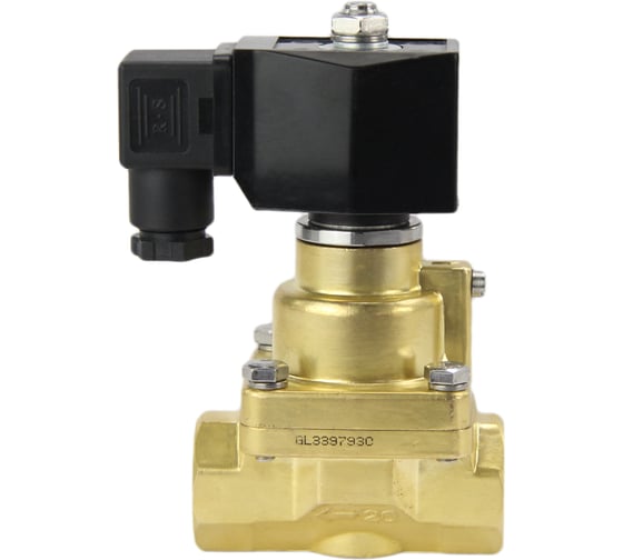 Электромагнитный клапан DN.ru V2W-1000P-NC Ду50 Ру0.4-16 НЗ PTFE 24В DC D130-02345