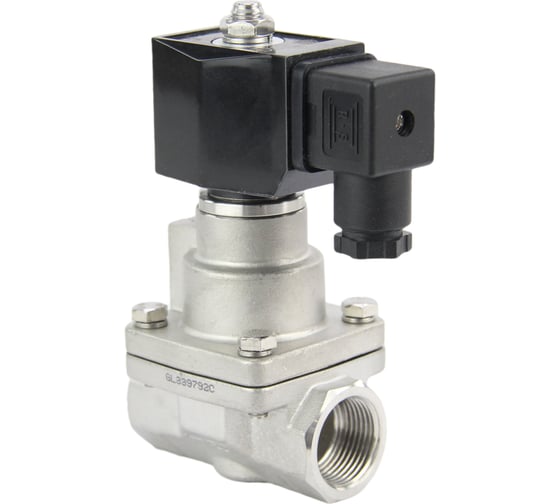 Электромагнитный клапан DN.ru V2W-1001P-NC Ду15 Ру0.4-16 НЗ PTFE 220В AC D130-02348