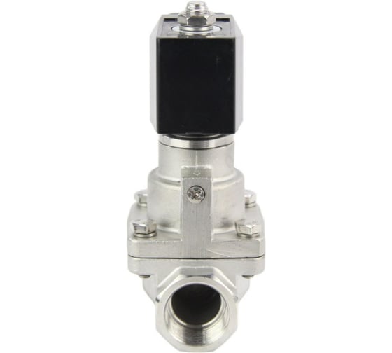 Электромагнитный клапан DN.ru V2W-1001P-NC Ду15 Ру0.4-16 НЗ PTFE 24В DC D130-02356