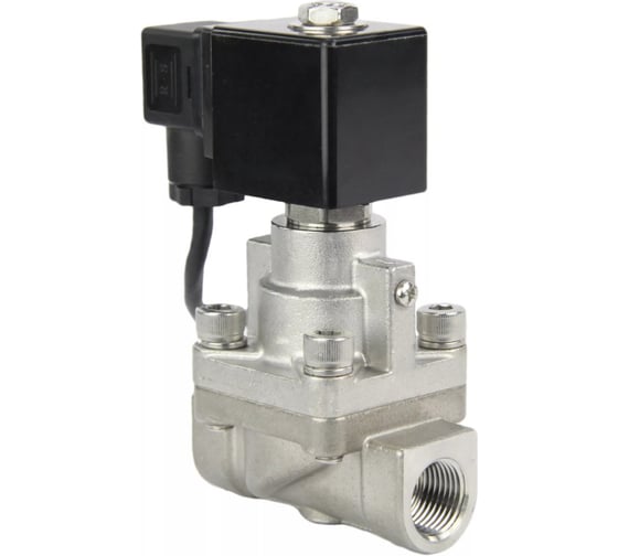 Электромагнитный клапан DN.ru V2W-901P-NC Ду15 Ру6-100 НЗ PTFE 220В AC D130-02730