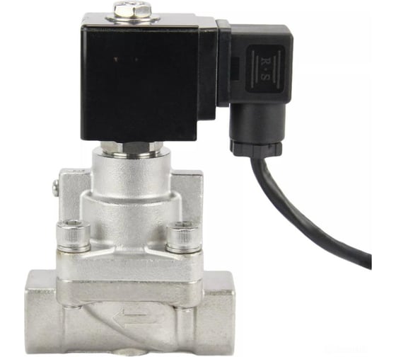 Электромагнитный клапан DN.ru V2W-901P-NC Ду15 Ру6-100 НЗ PTFE 24В DC D130-02748