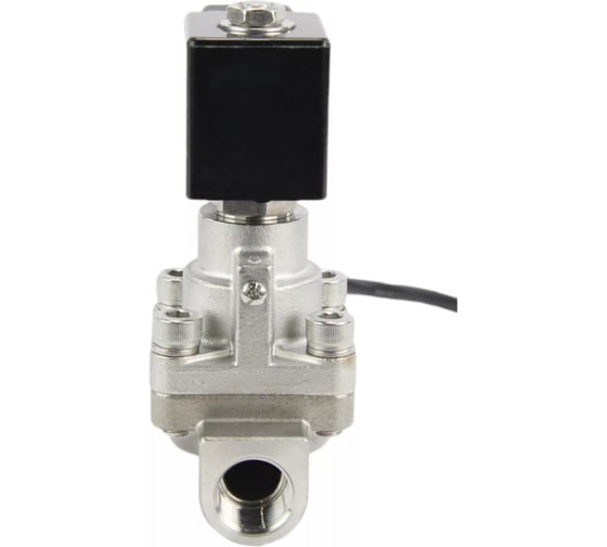 Электромагнитный клапан DN.ru V2W-901P-NC Ду15 Ру6-100 НЗ PTFE 24В DC D130-02748