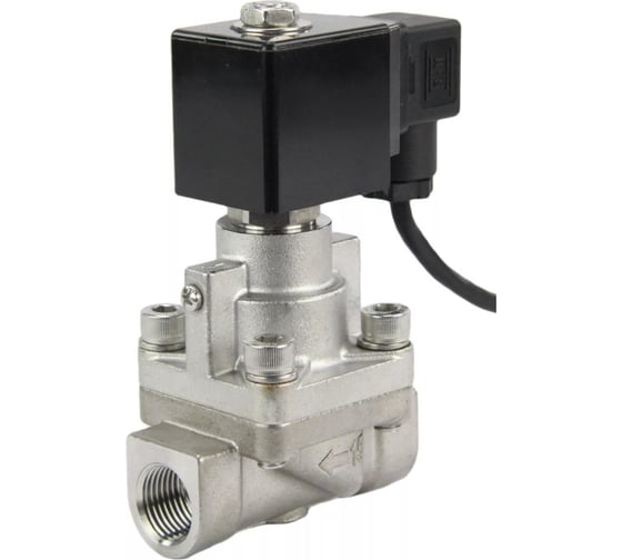 Электромагнитный клапан DN.ru V2W-901P-NC Ду20 Ру6-100 НЗ PTFE 24В DC D130-02749