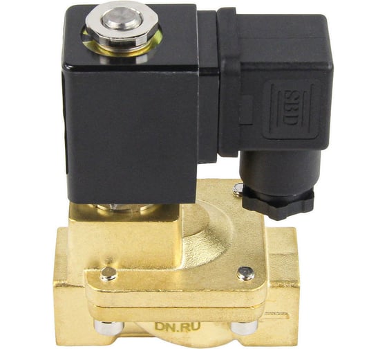 Клапан электромагнитный DN.ru VS2W-400E-PU-NC Ду10 Ру16 латунь, пилотный, EPDM, 24В DC D130-01511