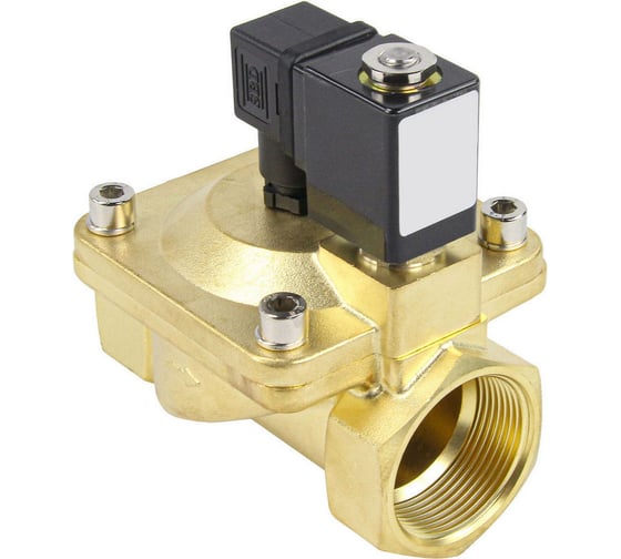 Клапан электромагнитный DN.ru VS2W-400E-PU-NC Ду50 Ру16 латунь, пилотный, EPDM, 24В DC D130-01517