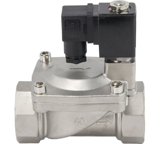 Электромагнитный клапан DN.ru VS2W-401E-PU-NC Ду40 Ру10 сталь, пилотный EPDM 24В DC D130-01537