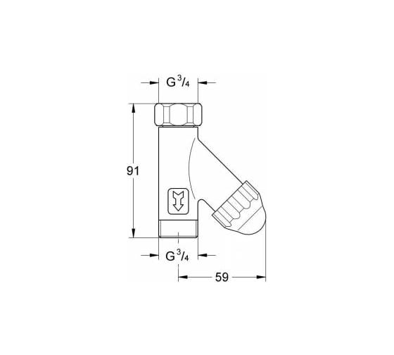 Фильтр Grohe Eggemann WAS 3/4 41275000