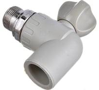 Шаровой кран для радиатора Kalde угловой 25x3/4 серый 3.4070.18.025