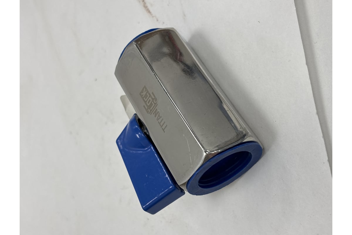 Шаровой кран TITAN LOCK мини ВР-ВР, резьба BSP 1", нержавеющая сталь ...