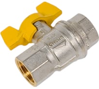 Шаровой кран для газа RUB ROMA 1/2 DN15 PN40, ВР-ВР, (S.84), бабочка S84D06