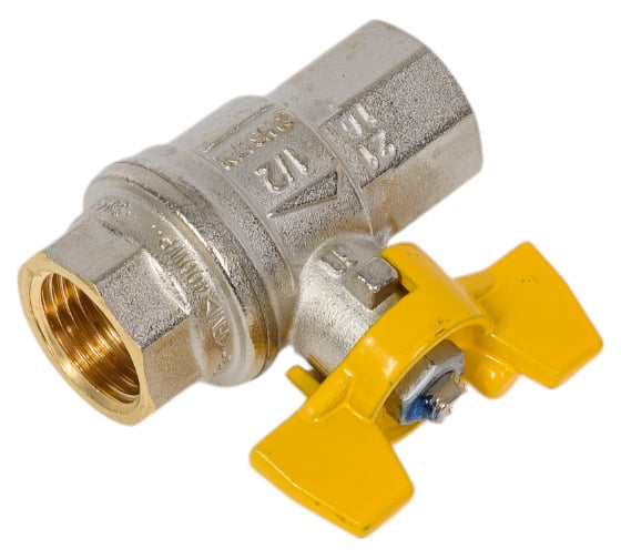 Шаровой кран для газа RUB ROMA 1/2 DN15 PN40, ВР-ВР, (S.84), бабочка S84D06