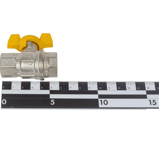 Шаровой кран для газа RUB ROMA 1/2 DN15 PN40, ВР-ВР, (S.84), бабочка S84D06