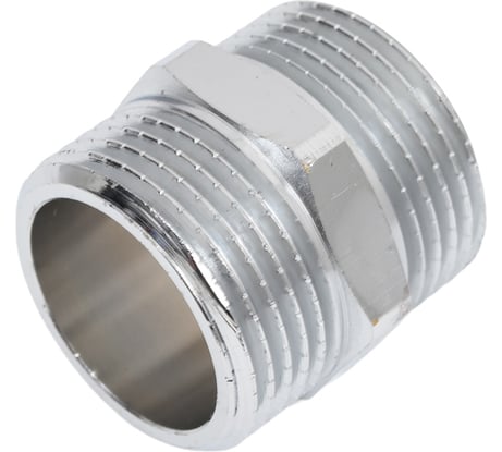 Латунный ниппель AV Engineering наружная-наружная, 1", хром AVE303006