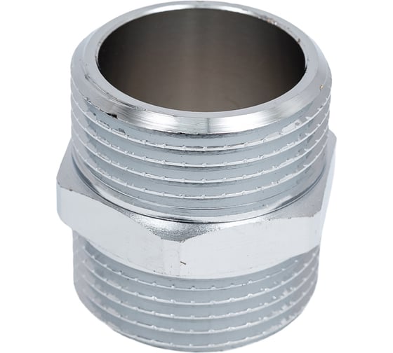 Латунный ниппель AV Engineering наружная-наружная, 1", хром AVE303006