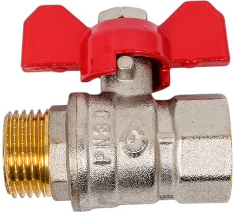 Шаровой кран AV Engineering 1/2", PN30, с внутренней-наружной резьбой, бабочка AVE141012