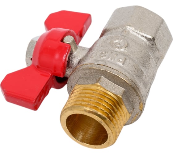 Шаровой кран AV Engineering 1/2", PN30, с внутренней-наружной резьбой, бабочка AVE141012