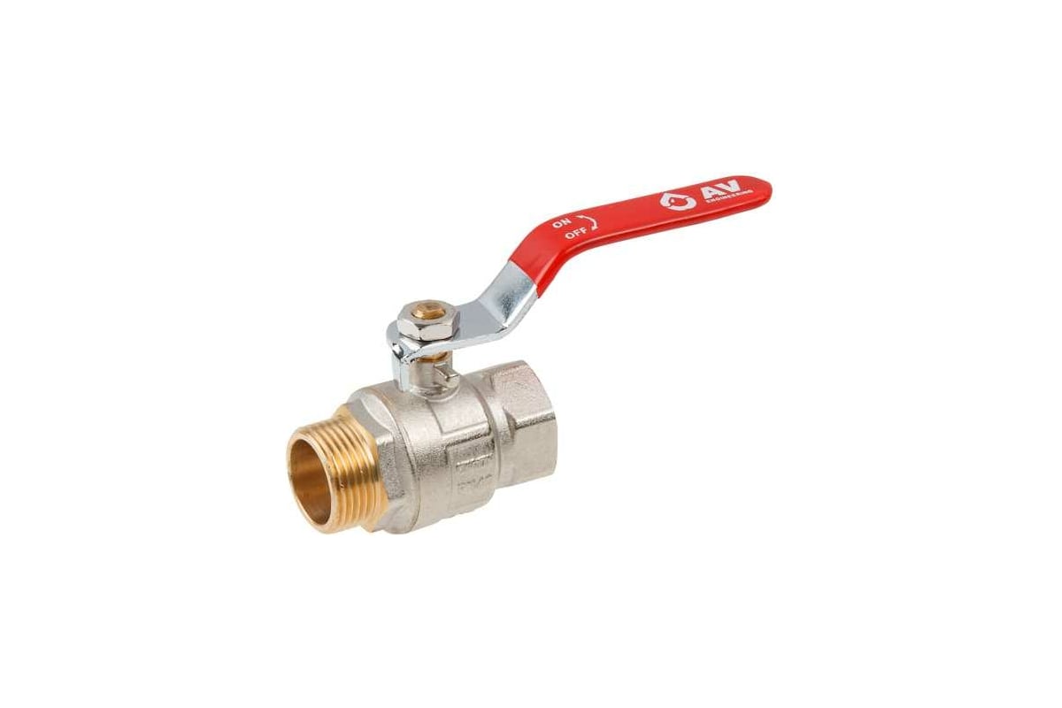 Шаровой кран AV Engineering 1\", PN40, с внутренней-наружной резьбой ...