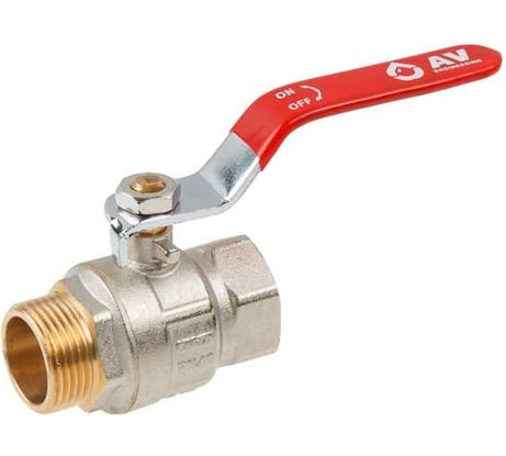 Шаровой кран AV Engineering 1", PN40, с внутренней-наружной резьбой, ручка AVE091001