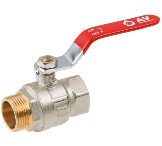 Шаровой кран AV Engineering 1", PN40, с внутренней-наружной резьбой, ручка AVE091001