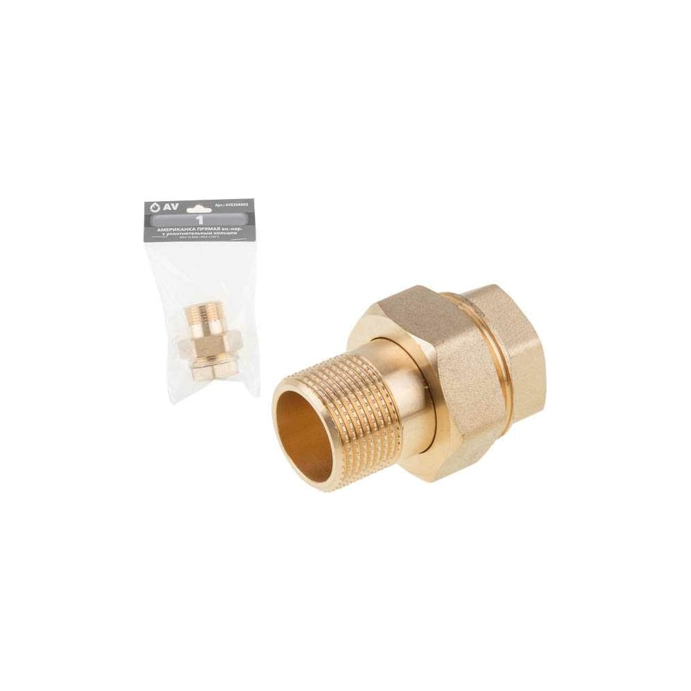 Американка AV Engineering прямая, 1\", с внутренней-наружной резьбой ...