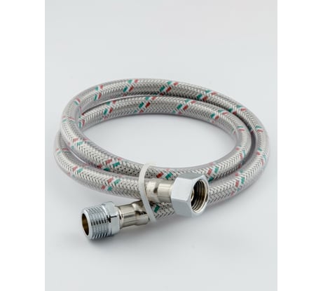 Гибкая подводка для воды COTALI 1/2" г/ш 1,5м оплетка нержавеющая сталь с ПВХ покрытием COTCOVCHг/ш,1.5м