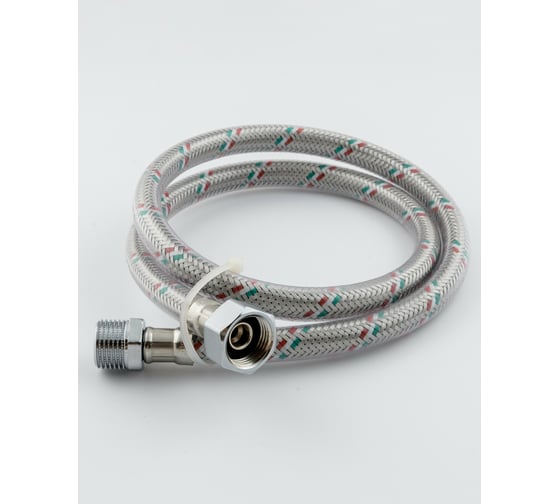 Гибкая подводка для воды COTALI 1/2" г/ш 1,5м оплетка нержавеющая сталь с ПВХ покрытием COTCOVCHг/ш,1.5м
