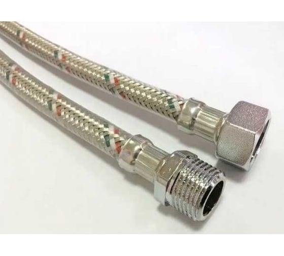 Гибкая подводка для воды COTALI 1/2" г/ш 0,5м оплетка нержавеющая сталь с ПВХ покрытием COTCOVCHг/ш,0.5м
