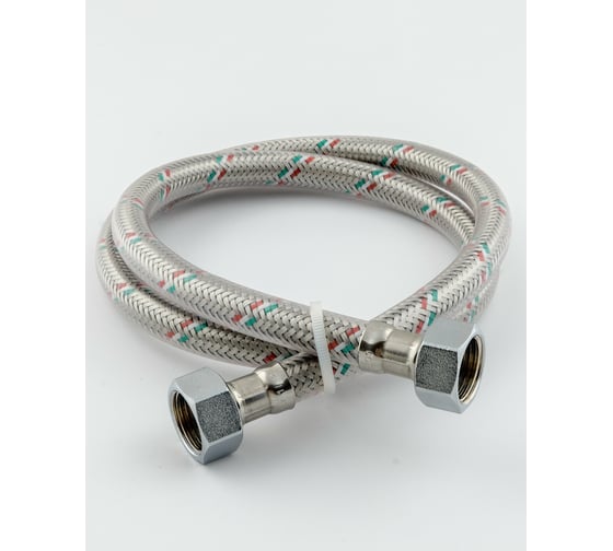 Гибкая подводка для воды COTALI 1/2" г/г 0,6м оплетка нержавеющая сталь с ПВХ покрытием COTCOVCHг/г,0.6м