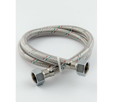 Гибкая подводка для воды COTALI 1/2" г/г 1,0м оплетка нержавеющая сталь с ПВХ покрытием COTCOVCHг/г,1.0м