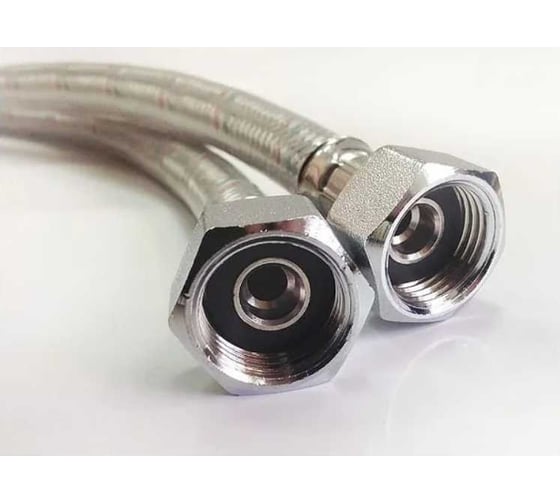Гибкая подводка для воды COTALI 1/2" г/г 1,0м оплетка нержавеющая сталь с ПВХ покрытием COTCOVCHг/г,1.0м
