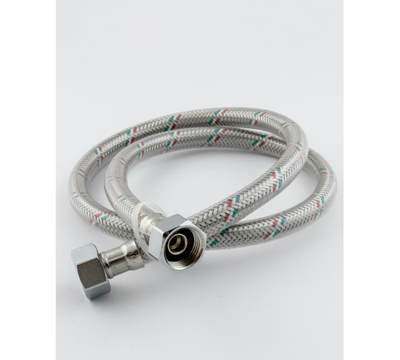 Гибкая подводка для воды COTALI 1/2" г/г 1,0м оплетка нержавеющая сталь с ПВХ покрытием COTCOVCHг/г,1.0м