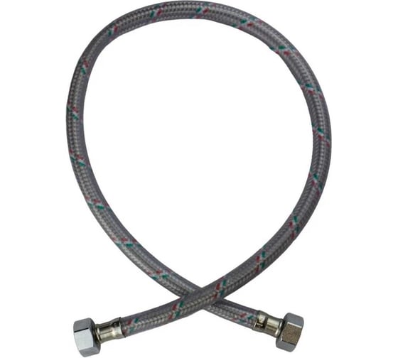 Гибкая подводка для воды COTALI 1/2" г/г 0,5м оплетка нержавеющая сталь с ПВХ покрытием COTCOVCHг/г,0.5м
