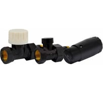 Комплект SCHLOSSER STANDARD MINI прямой DN15 GZ1/2 GW1/2 602200057 Ral 9005 matt