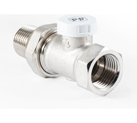Настроечный клапан радиатора PROFACTOR прямой 1/2 PF RVS 376