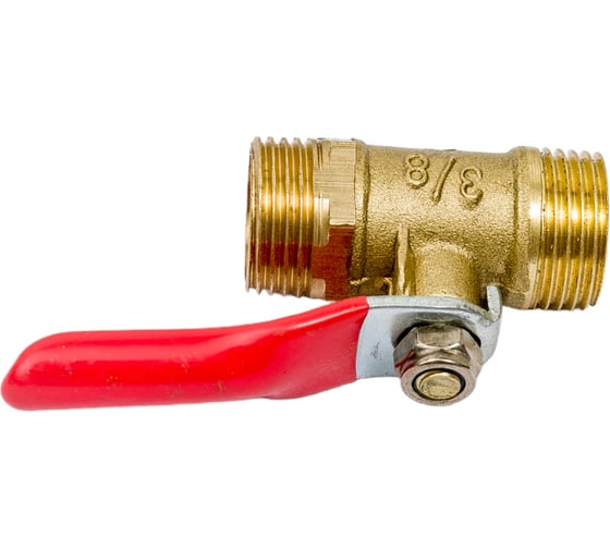 Кран шаровый наружная резьба 3/8"M x 3/8"M, латунь Pegas pneumatic 4415