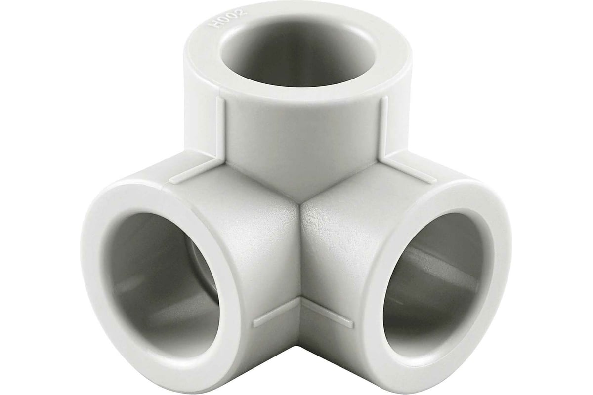 Двухплоскостной тройник RIIFO Alba PP-R 25-25-25 белый (уп 5шт ...
