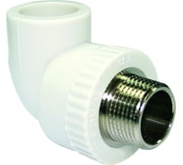 Угольник RIIFO Alba с наружной резьбой PP-R/латунь 90 32-3/4"НР белый (уп 5шт) 1100046823