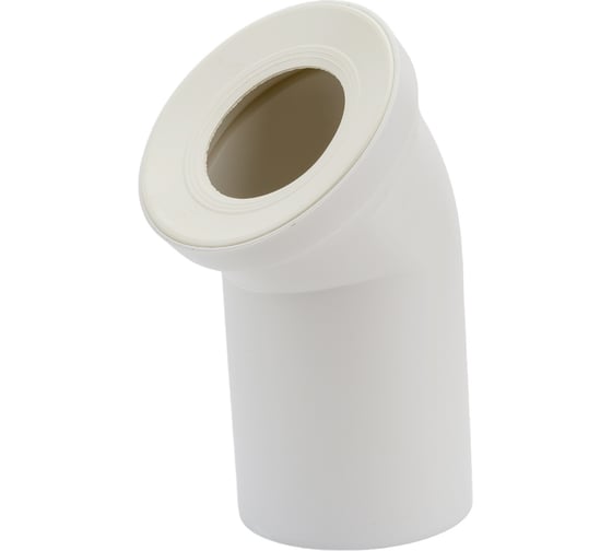 Отвод для унитаза SINIKON ПП D 110x45 (белое кольцо) PU.110045.W.R