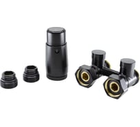 Комплект узла нижнего подключения SCHLOSSER Standard прямой G3/4x3/4 600800055 Ral 9005 мат