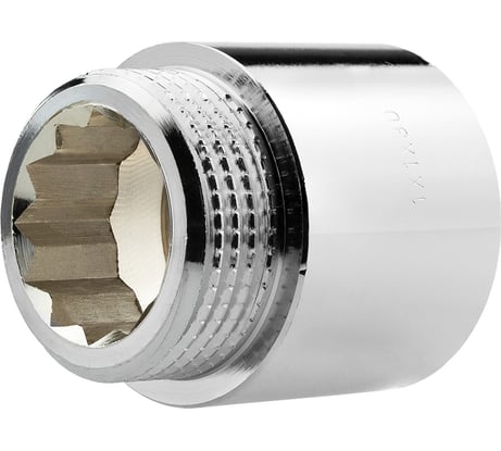 Удлинитель сантехнический MasterProf 1" на 30 мм латунный хромированный для труб внутренняя-наружная резьба ИС.070713