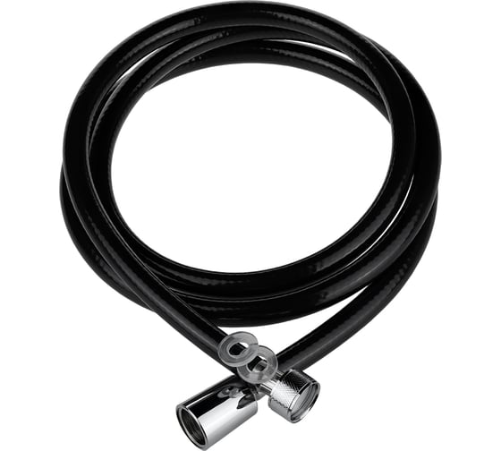 Шланг для душа ELKA 1/2"-1/2", 150 см, ПВХ, черный глянцевый ТД.030427