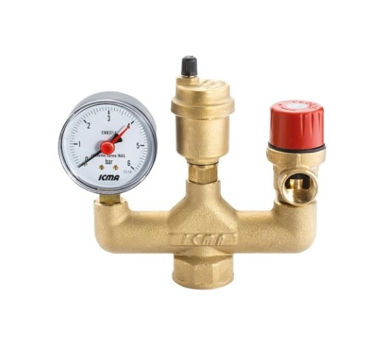 Группа безопасности котла ICMA S.P.A. PN10, t=110, внутренняя резьба - 1" GS02 /91GS02OO20