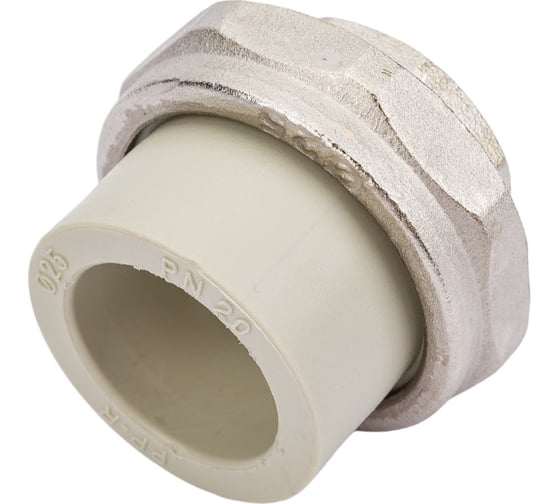 Комбинированная разъемная муфта Berke Plastik ВР 25x3/4, серый 3.4060.13.014