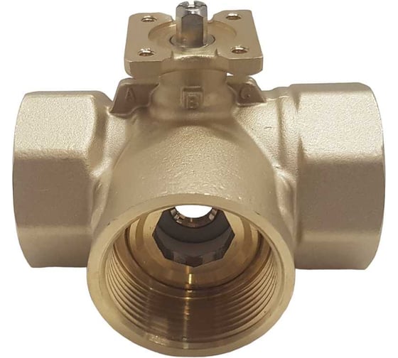 Трехходовой шаровой кран TECHNO 3040A латунный, под привод DN40, G1 1/2, КVS 25 640340-1
