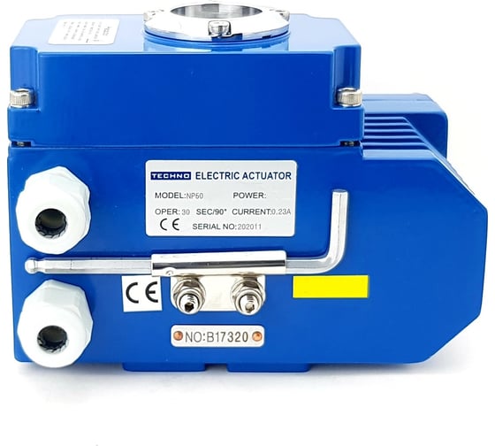 Электропривод запорной арматуры TECHNO NP50-DF/24V 0-90, 50Nm, ON/OFF, 24DC 500110