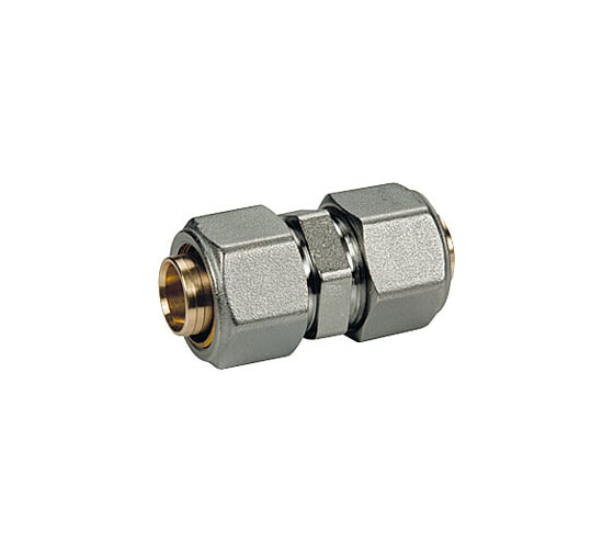 Муфта Giacomini 16x2, 16x2, латунь, равнопроходная с цанговым соединением, хромированная R560MX048