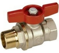 Шаровой кран Giacomini DADO 3/4, ВН, ручка-бабочка красная, никелированный R914 R914X024