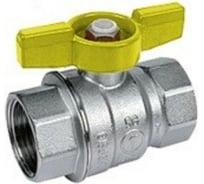 Шаровой кран Giacomini 1, ВВ, ручка-бабочка жёлтая, хромированный R851 R851X005