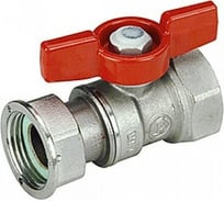 Шаровой кран Giacomini 1/2x3/4 В-В с рукояткой бабочка, латунь R251PY003